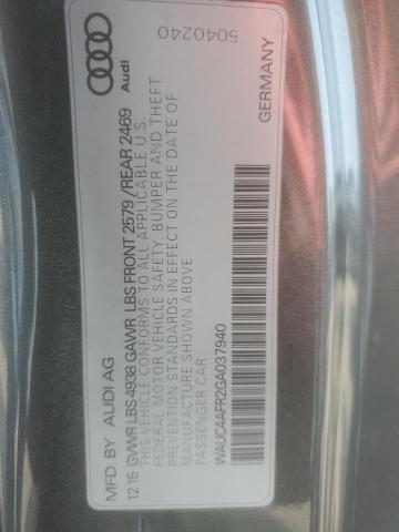 WAUC4AFR2GA037940 - 2016 AUDI S5 PREMIUM PLUS გრაფიტი ფოტო 12