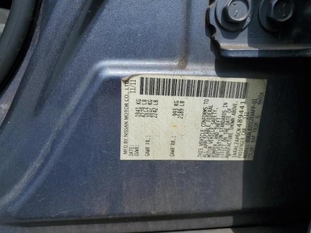 1N4AL2AP6CN489441 - 2012 NISSAN ALTIMA BASE BLUE photo 13