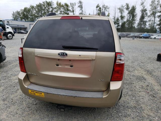 KNDMB233566085551 - 2006 KIA SEDONA EX GOLD photo 6