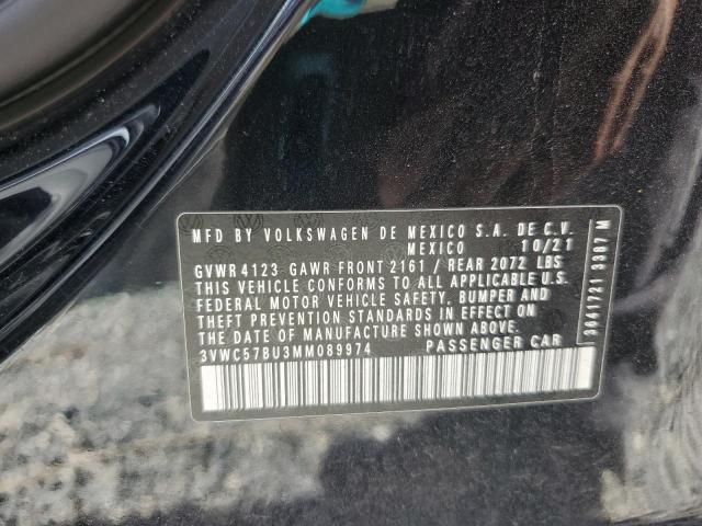 3VWC57BU3MM089974 - 2021 VOLKSWAGEN JETTA S BLACK photo 13