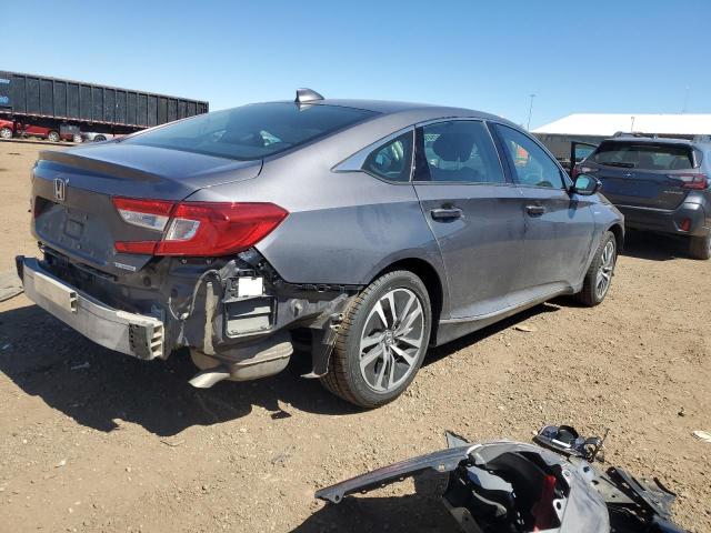 1HGCV3F53MA008338 - 2021 HONDA ACCORD HYBRID EXL GRAY photo 3