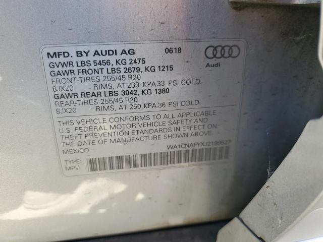 WA1CNAFYXJ2199527 - 2018 AUDI Q5 PRESTIGE SILVER photo 13