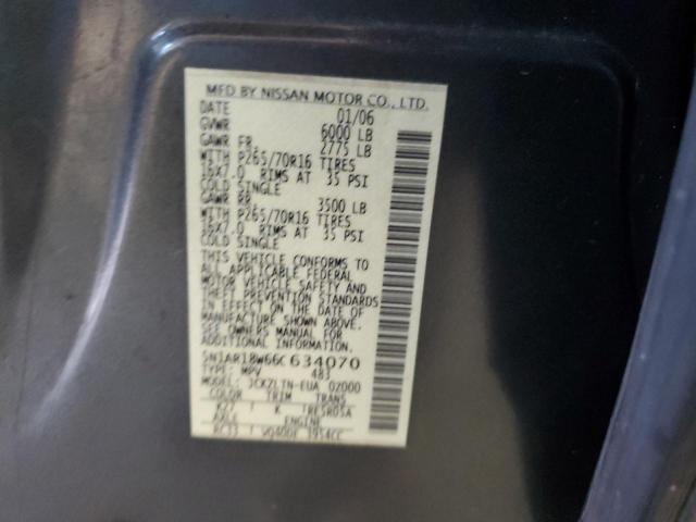 5N1AR18W66C634070 - 2006 NISSAN PATHFINDER LE 灰色 照片 13