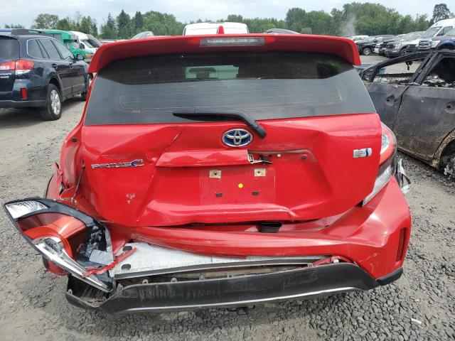 JTDKDTB32J1607373 - 2018 TOYOTA PRIUS C Czerwony zdjęcie 6