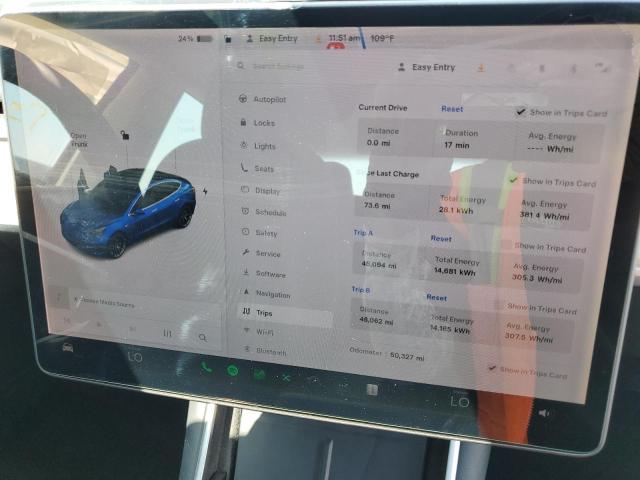 5YJ3E1EBXLF746430 - 2020 TESLA MODEL 3 BLUE photo 9