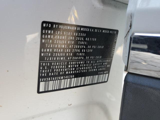 3VV3B7AX2KM145750 - 2019 VOLKSWAGEN TIGUAN SE Ақ фото 14