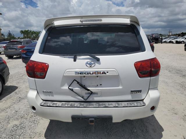 5TDZY64A88S002030 - 2008 TOYOTA SEQUOIA SR5 WHITE photo 6