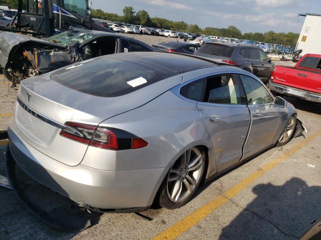 5YJSA1BG0DFP04793 - 2013 TESLA MODEL S SILVER photo 3