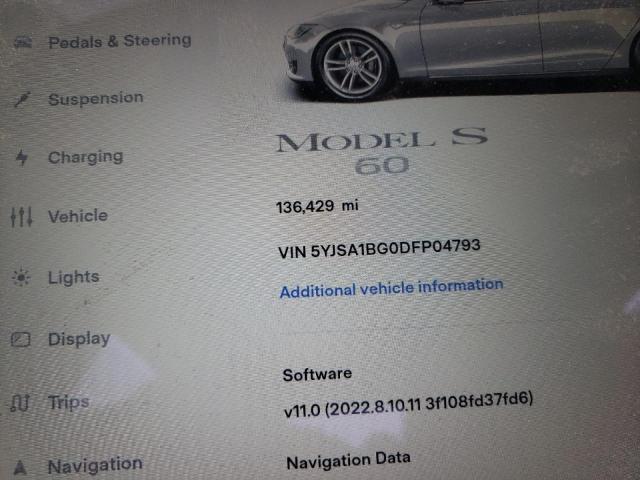 5YJSA1BG0DFP04793 - 2013 TESLA MODEL S SILVER photo 9