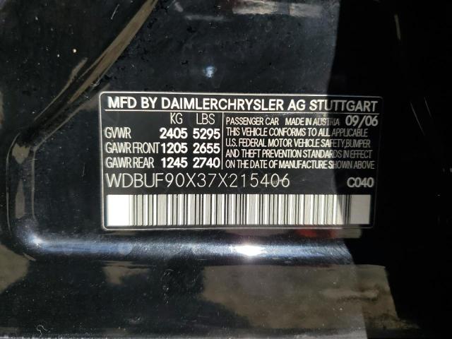 WDBUF90X37X215406 - 2007 MERCEDES-BENZ E 550 4MATIC BLACK photo 12