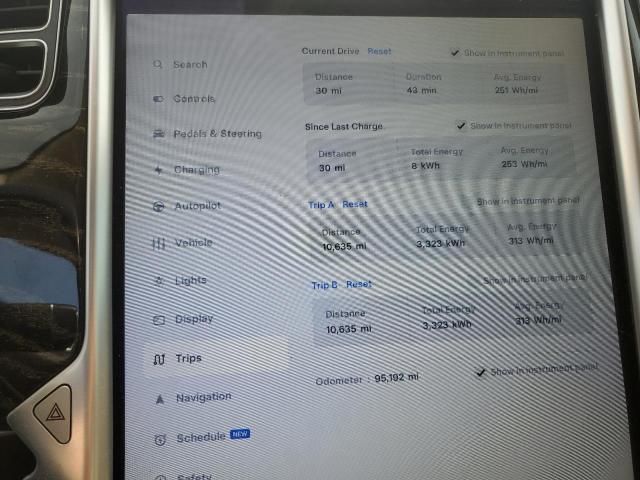 5YJSA1E20GF155794 - 2016 TESLA MODEL S WHITE photo 9