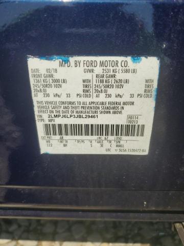 2LMPJ6LP3JBL29461 - 2018 LINCOLN MKX RESERVE Կապույտ լուսանկար 14