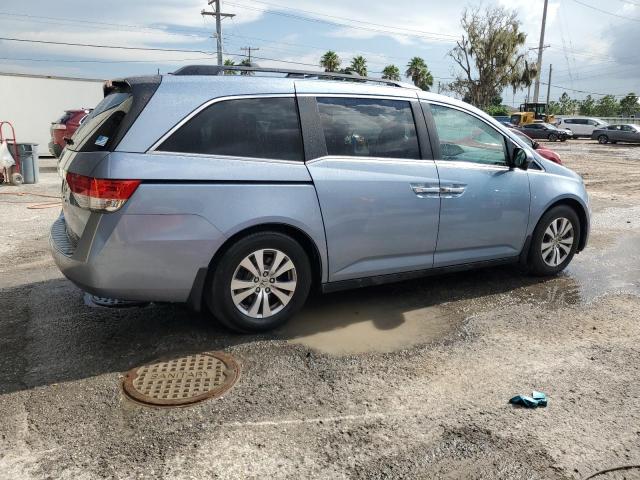 5FNRL5H67EB048835 - 2014 HONDA ODYSSEY EXL BLUE photo 3