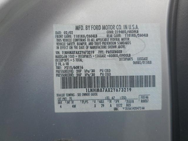 1LNHM87AX2Y673219 - 2002 LINCOLN LS 银色 照片 12