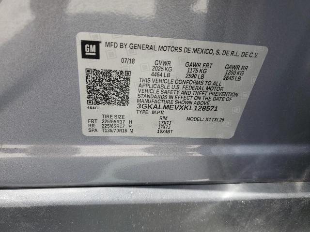 3GKALMEVXKL128571 - 2019 GMC TERRAIN SLE Серый фото 14