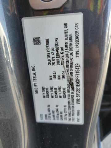 5YJ3E1EAXPF715479 - 2023 TESLA MODEL 3 Gri fotoğraf 12