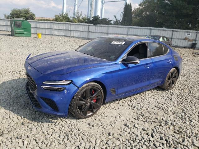 KMTG54TE8NU092104 - 2022 GENESIS G70 BASE BLUE photo 1