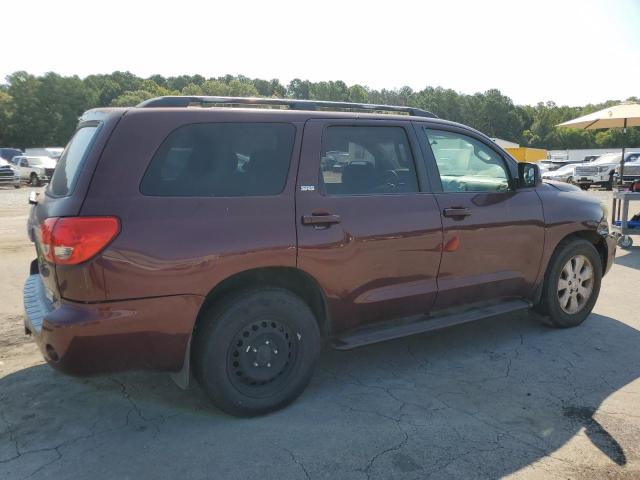 5TDZY64A88S005302 - 2008 TOYOTA SEQUOIA SR5 MAROON photo 3