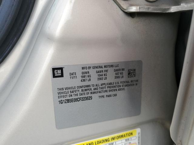 1G1ZB5E08CF223629 - 2012 CHEVROLET MALIBU LS TAN photo 12