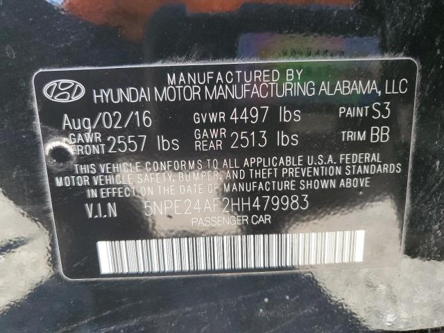 5NPE24AF2HH479983 - 2017 HYUNDAI SONATA SE 石墨色 照片 13