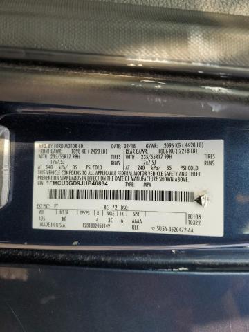 1FMCU0GD9JUB46834 - 2018 FORD ESCAPE SE ლურჯი ფოტო 13