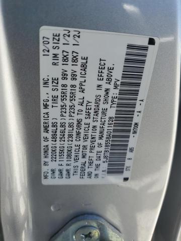5J8TB18558A011628 - 2008 ACURA RDX TECHNOLOGY SILVER photo 12