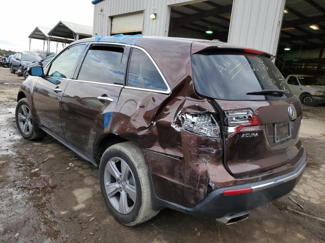 2HNYD2H67AH522188 - 2010 ACURA MDX TECHNOLOGY BROWN photo 2