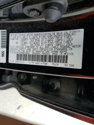 3TMJU62N49M084984 - 2009 TOYOTA TACOMA DOUBLE CAB PRERUNNER BLACK photo 12