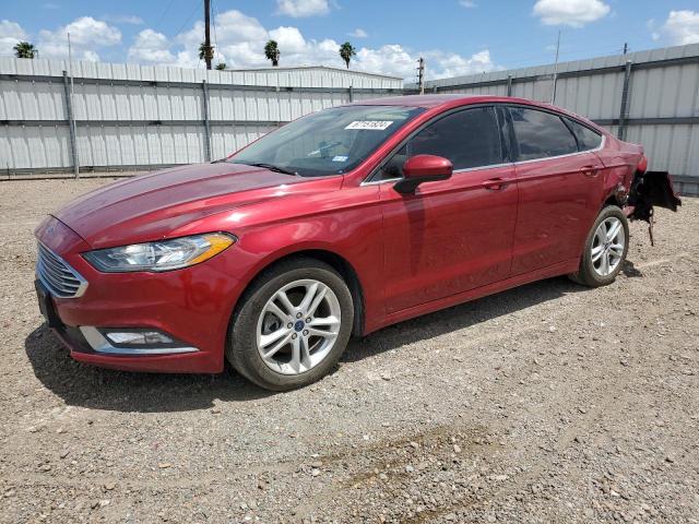 3FA6P0HD6JR231635 - 2018 FORD FUSION SE BURGUNDY photo 1