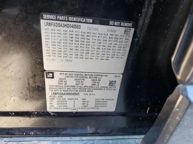 LRBFXDSA3HD040563 - 2017 BUICK ENVISION ESSENCE Siyah fotoğraf 12