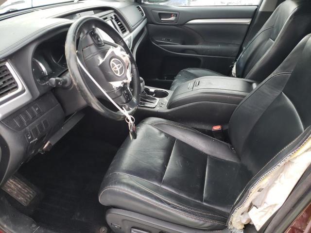 5TDJKRFH7ES058482 - 2014 TOYOTA HIGHLANDER XLE ბურგუნდია ფოტო 7