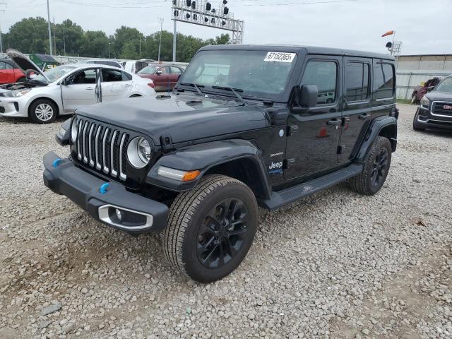 1C4JJXP69NW198960 - 2022 JEEP WRANGLER U SAHARA 4XE BLACK photo 1