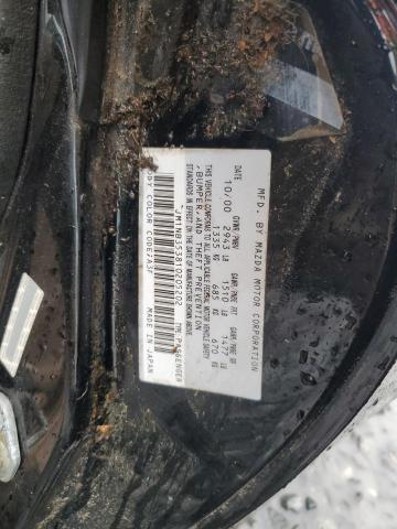 JM1NB353810205202 - 2001 MAZDA MX-5 MIATA BASE BLACK photo 12