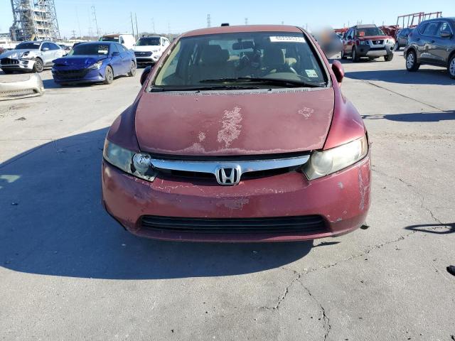 2HGFA16596H513012 - 2006 HONDA CIVIC LX BURGUNDY photo 5