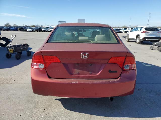 2HGFA16596H513012 - 2006 HONDA CIVIC LX BURGUNDY photo 6