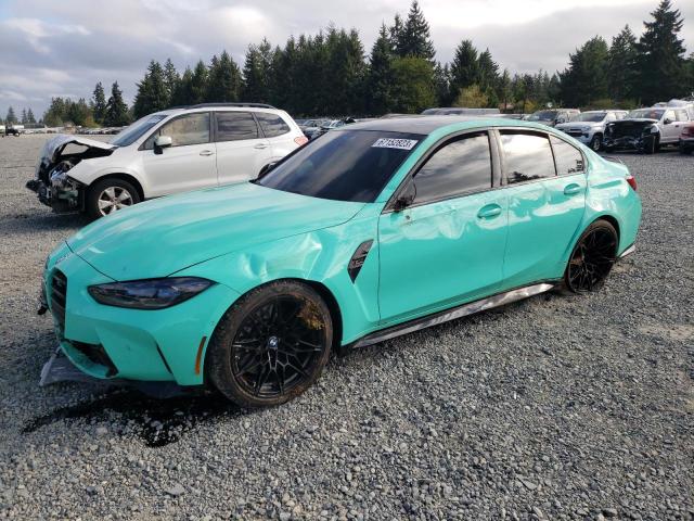 WBS43AY09PFR22639 - 2023 BMW M3 COMPETITION ტურკოუსი ფოტო 1