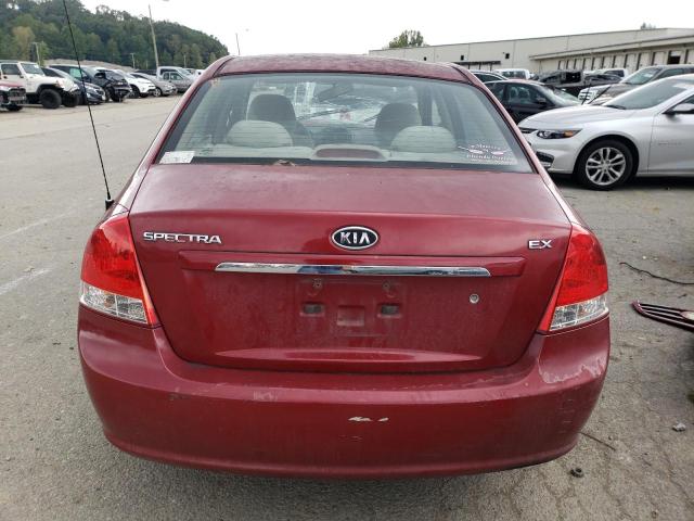 KNAFE222495665003 - 2009 KIA SPECTRA EX BURGUNDY photo 6