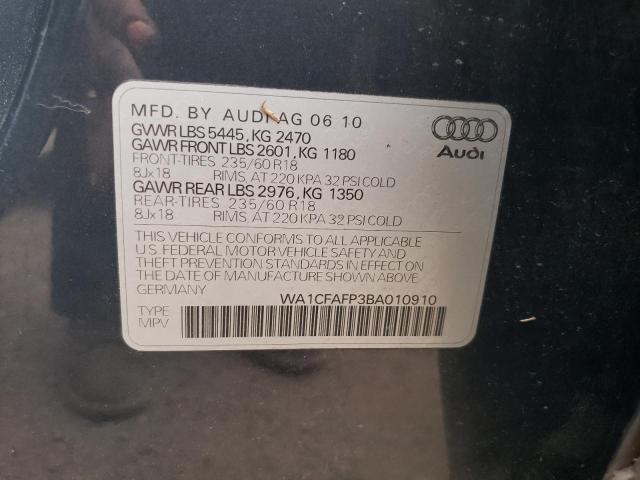 WA1CFAFP3BA010910 - 2011 AUDI Q5 PREMIUM GRAY photo 14