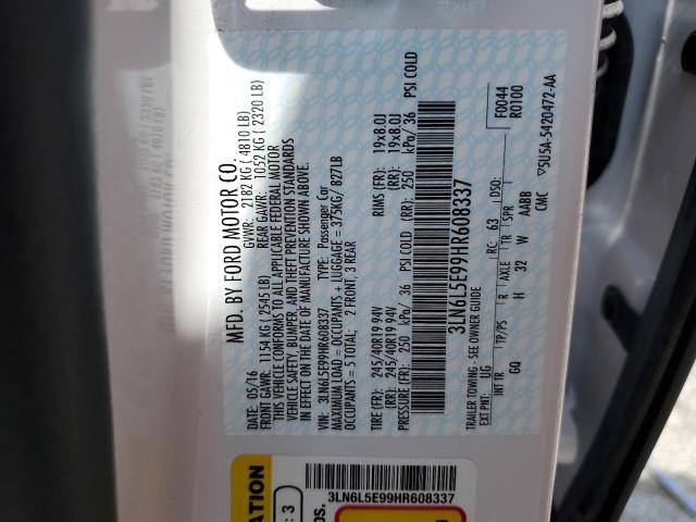 3LN6L5E99HR608337 - 2017 LINCOLN MKZ RESERVE თეთრი ფოტო 12