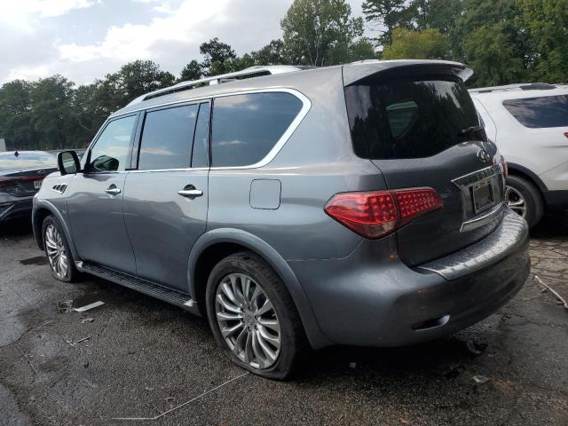 JN8AZ2NF3F9574846 - 2015 INFINITI QX80 GRAY photo 2