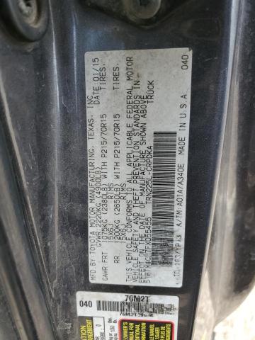 5TFTX4CN7FX055455 - 2015 TOYOTA TACOMA ACCESS CAB გრაფიტი ფოტო 12