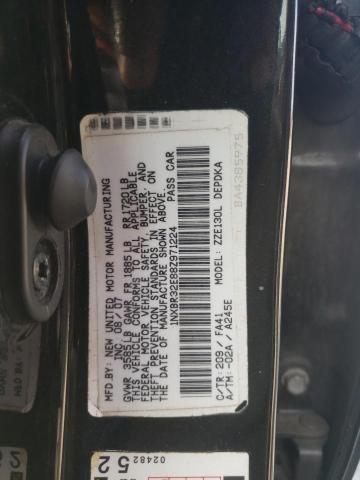 1NXBR32E88Z971224 - 2008 TOYOTA COROLLA CE BLACK photo 12