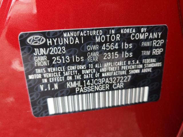 KMHL14JC3PA327227 - 2023 HYUNDAI SONATA N LINE RED photo 12