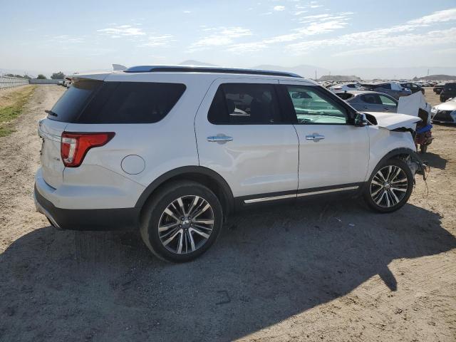 1FM5K8HT1HGD42665 - 2017 FORD EXPLORER PLATINUM WHITE photo 3