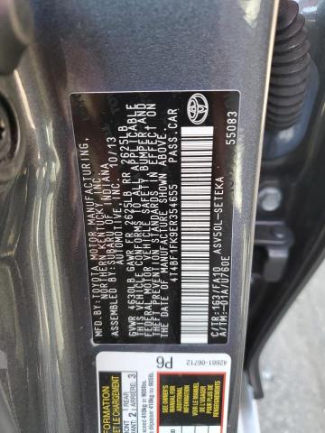 4T4BF1FK9ER354655 - 2014 TOYOTA CAMRY L GRAY photo 12