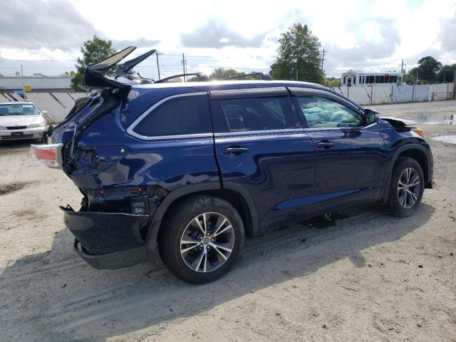 5TDJKRFH6GS280076 - 2016 TOYOTA HIGHLANDER XLE BLUE photo 3