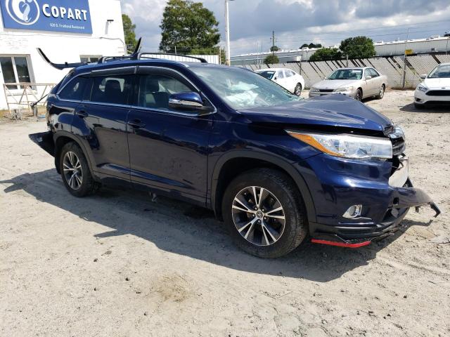 5TDJKRFH6GS280076 - 2016 TOYOTA HIGHLANDER XLE BLUE photo 4