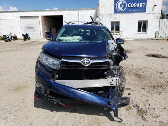 5TDJKRFH6GS280076 - 2016 TOYOTA HIGHLANDER XLE BLUE photo 5