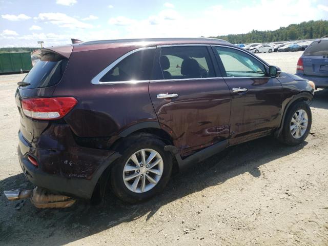 5XYPG4A58GG021825 - 2016 KIA SORENTO LX BURGUNDY photo 3