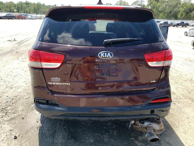 5XYPG4A58GG021825 - 2016 KIA SORENTO LX BURGUNDY photo 6